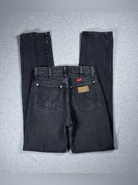 Vintage Wrangler Jeans Women’s Size 7 27x35 14MWZ Faded Black Western USA 90s